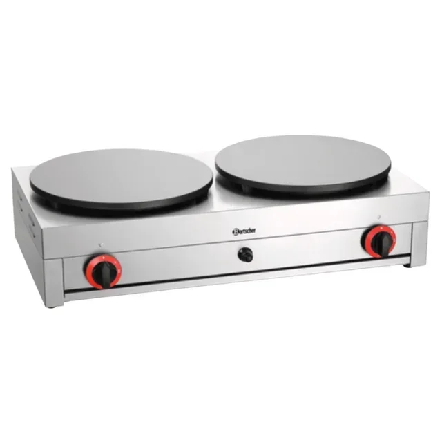 Crepeira a Gás Dupla 40 cm - 2 Placas de Cocción Profesionales