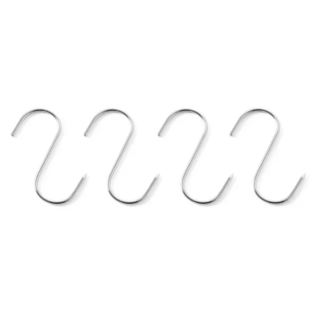 Stainless Steel Butcher Hooks - 90 x 4 mm - Set of 4 Pieces