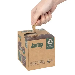 Cube de Mouchoirs en Papier Recyclé - 100 Feuilles par Boîte - Pack de 36 Unités