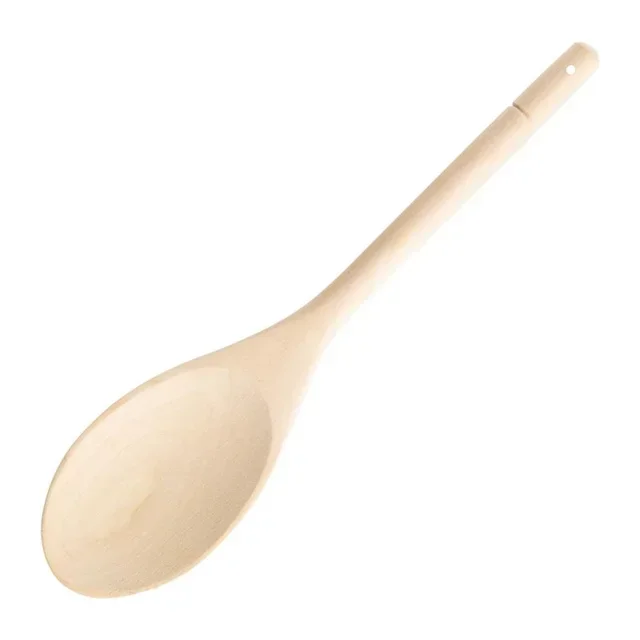 Natural Wood Serving Spoon - 205 mm Length