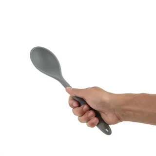 Cucchiaio da Cucina in Silicone Alta Temperatura Grigio - Lunghezza 275 mm