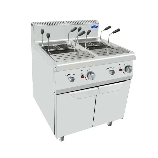 Cuocipasta a Gas Doppia Vasca 2×25L su Armadio