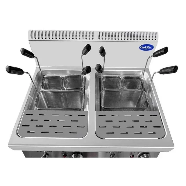 Cuocipasta a Gas Doppia Vasca 2×25L su Armadio