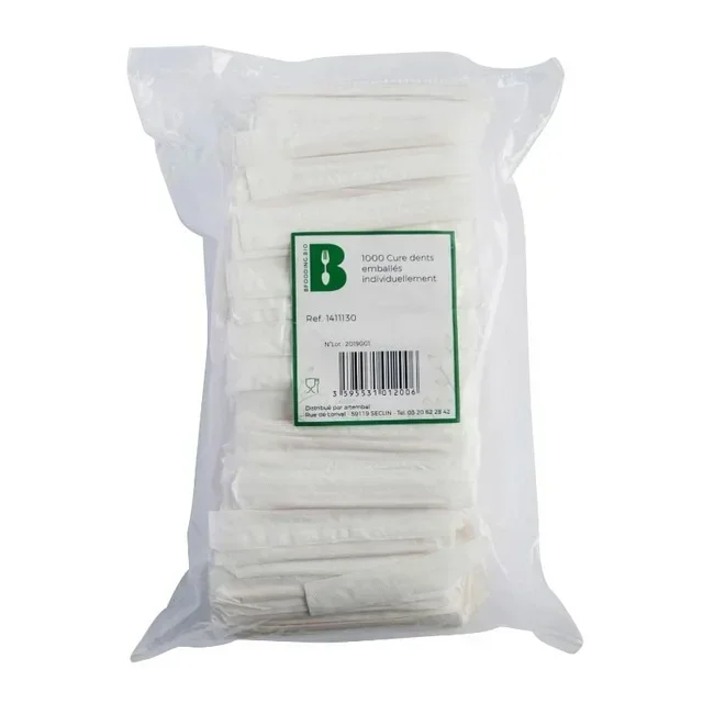 Bamboo Toothpicks Double Pointed - Individual Sachet - 1000 Units