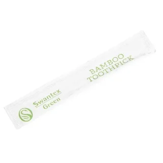 Swantex Eco-Friendly Bamboo Toothpicks - Pack of 1000 Individually Wrapped Units
