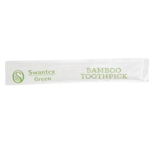 Swantex Eco-Friendly Bamboo Toothpicks - Pack of 1000 Individually Wrapped Units