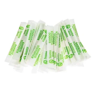 Swantex Eco-Friendly Bamboo Toothpicks - Pack of 1000 Individually Wrapped Units