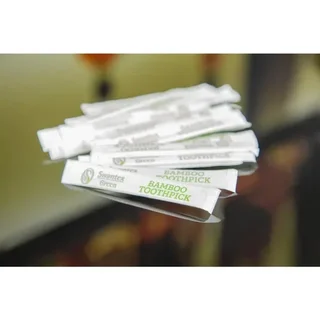 Swantex Eco-Friendly Bamboo Toothpicks - Pack of 1000 Individually Wrapped Units