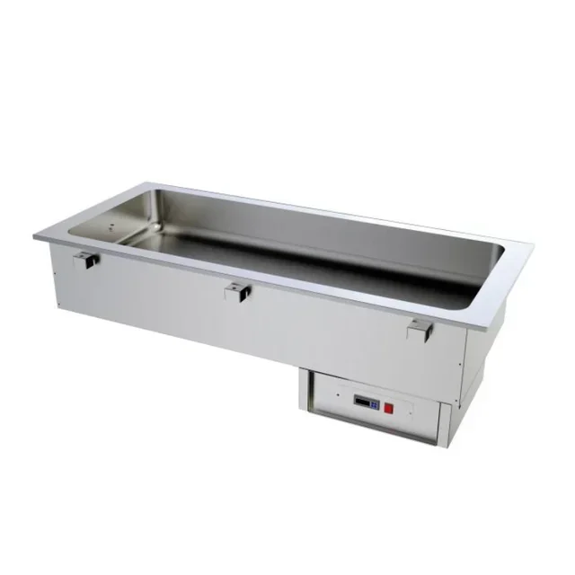 Professional bain-marie tank with 5 GN 1/1 containers - Width 1760 x Depth 610 mm