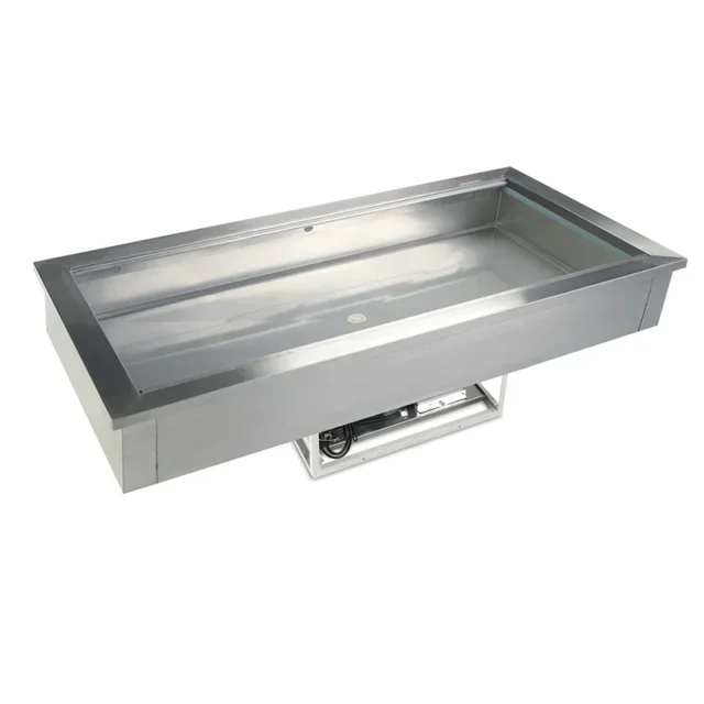 Stainless Steel Cold Storage Tank - 5 Gastronorm 1/1 Pans - 166 Liters Capacity - Static Cooling