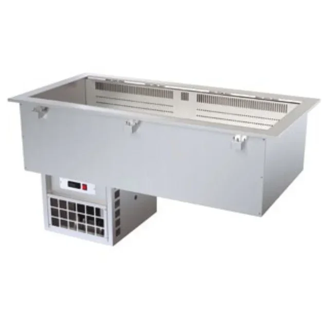 Cuba Refrigerada Drop-In com Ventilação - 5 Cubas GN - Largura 1775 mm x Profundidade 730 mm