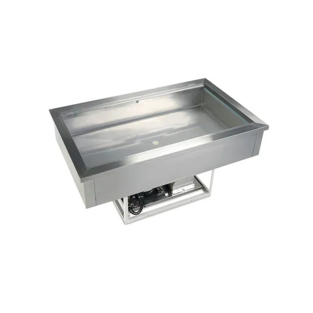 Static Cooling Tank Stainless Steel - 3 GN 1/1 Pans - 102 Litres Capacity