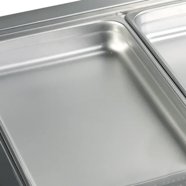 Refrigerated Static Positive Tank - 2 GN 1/1 Pans - 68 Liter Capacity - Professional Stainless Steel