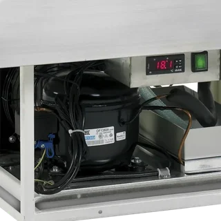 Vasca Refrigerata Statica Positiva - 2 Bacinelle GN 1/1 - Capacità 68 Litri - Acciaio Inox Professionale