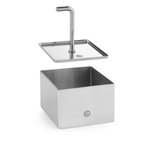 Cortador de Pastelaria Quadrado 65x65mm - Cortador de Aço Inoxidável para Bolo Biscoito Pasta de Açúcar