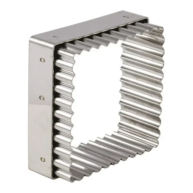 Quadratischer geriffelter Ausstecher 80x80 mm - Professioneller Gebäckausstecher