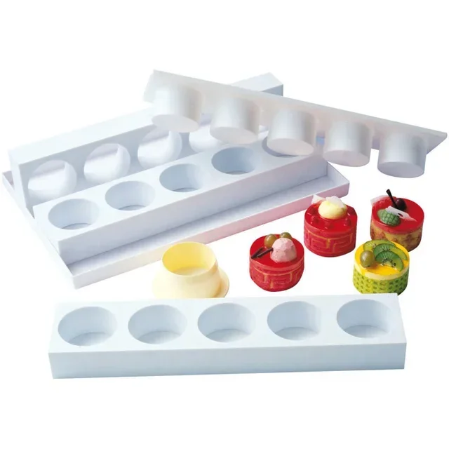 Round Cake Ring Set 5 Shapes - 64 mm Diameter