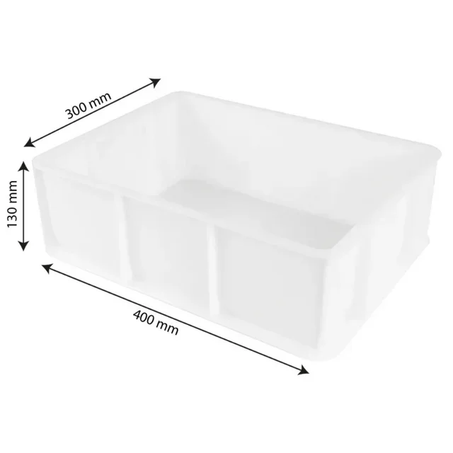 Halber Teigbehälter 400x300x130 mm 12L weiß