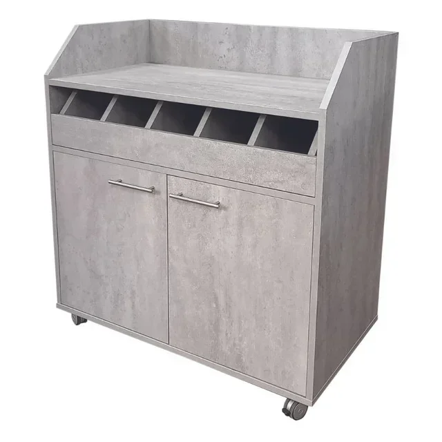 Carrinho de Serviço Baixo de Betão Cinzento 980 x 610 mm