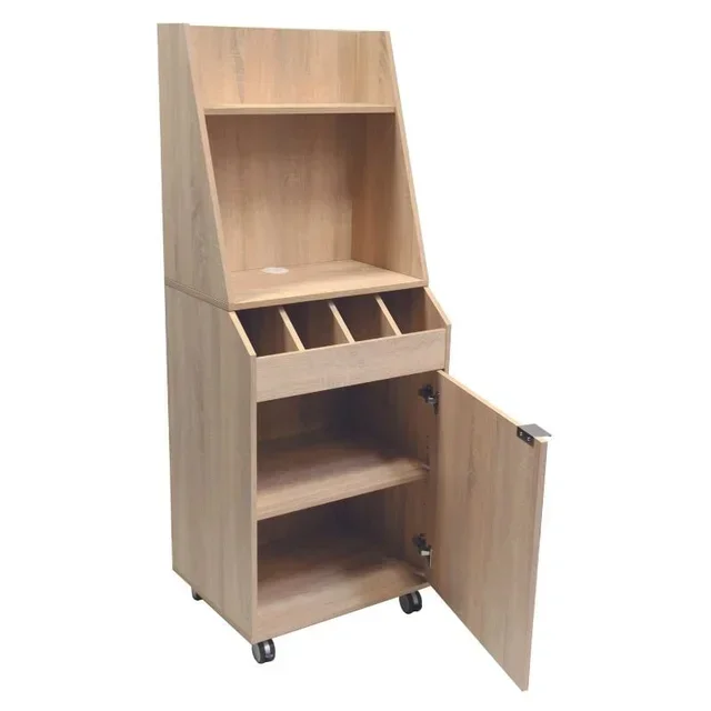 Carrinho de Serviço Altura 1500 mm - Carvalho Chianti - Com Rodas