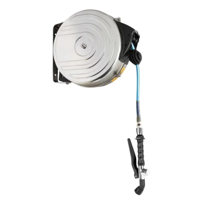 Stainless Steel Wall-Mounted Hose Reel 15m Drinking Water