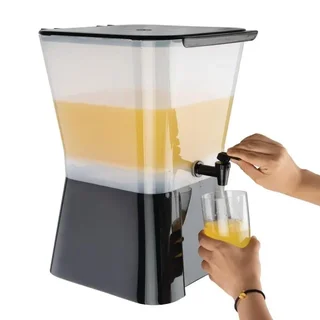 Black Beverage Dispenser 11 Litres - Water and Juice Fountain