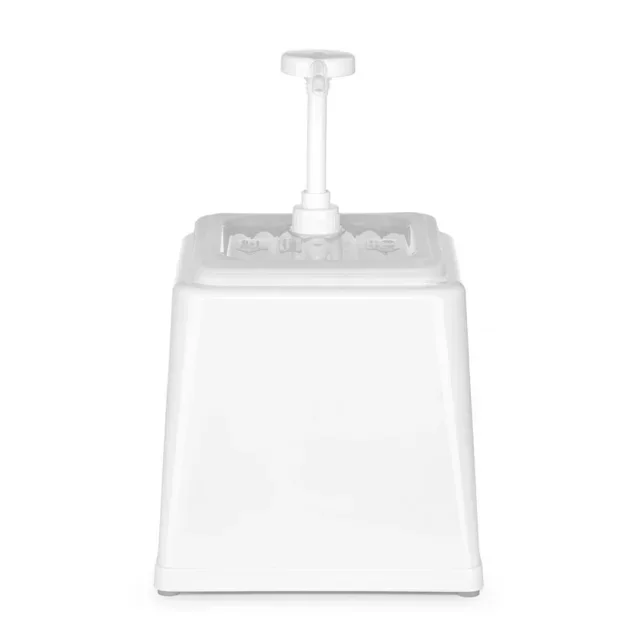 Sauce Pump Dispenser 2.5 Litres - White Color - Large Professional Size