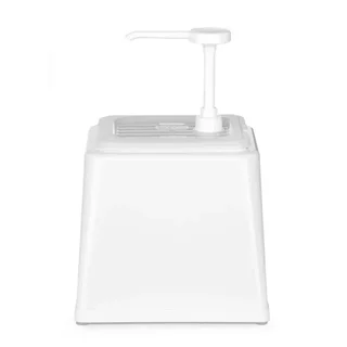 Bomba Distribuidora de Molho 2,5 Litros - Cor Branca - Formato Grande Profissional