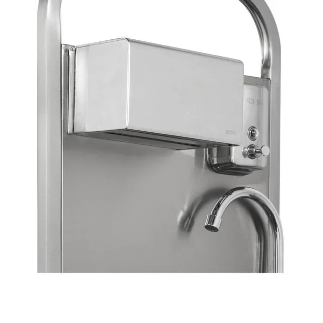 Foot-Operated Soap Dispenser and Hand Towel Dispenser