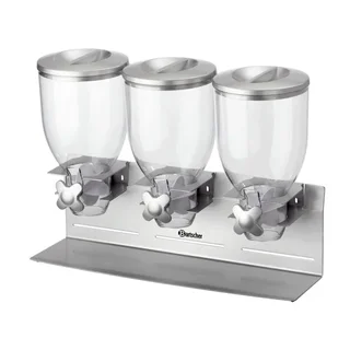 3-Compartment Cereal Dispenser - 10.5 L Capacity