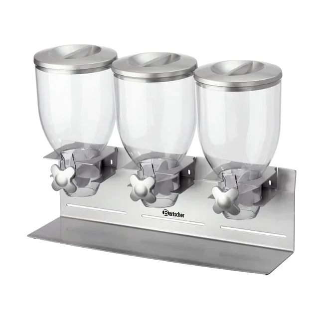 3-Compartment Cereal Dispenser - 10.5 L Capacity
