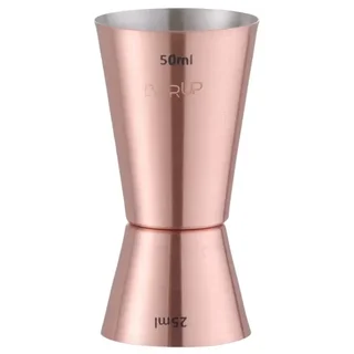 Dosador de Álcool Duplo Cobre 25/50 mL - Jigger Cobre Bicolor