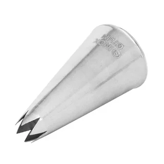 Stainless Steel Fluted Piping Tip Ø 7 mm for Pastry
