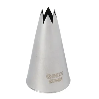 Stainless Steel Fluted Piping Tip Ø 7 mm for Pastry