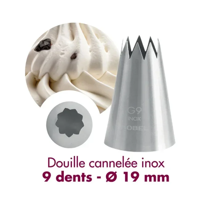 Douille Cannelée Acier Inoxydable 9 Dents Ø 19 mm - Clé à Douille Crantée