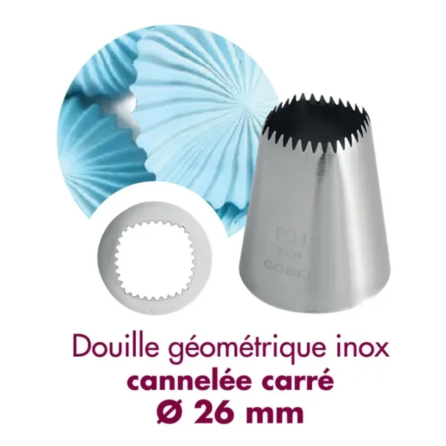 Edelstahl-Vierkant-Riffel-Steckschlüssel Ø 26 mm