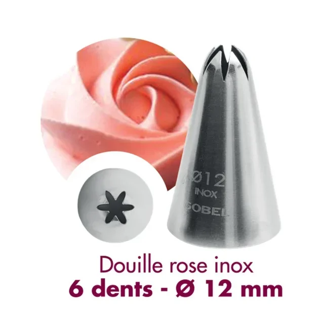Soquete de Aço Inoxidável 6 Dentes ⌀12mm - Rosa