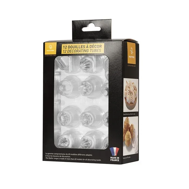 Professional Pastry Nozzle Set - 12 Piece Assortment