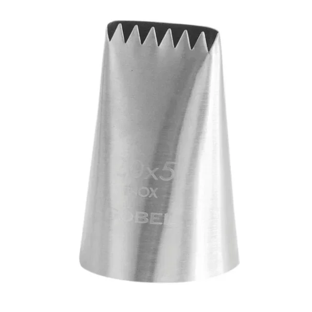 Douille Pâtissière Cannelée Inox 6 Dents - 20x5 mm pour Bûche