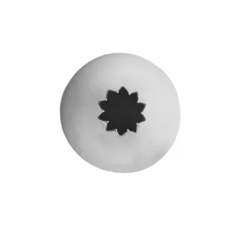 Douille Pâtissière Inox 14 Dents - Diamètre 10 mm pour Petits Fours