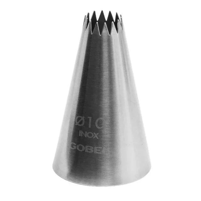 Douille Pâtissière Inox 14 Dents - Diamètre 10 mm pour Petits Fours