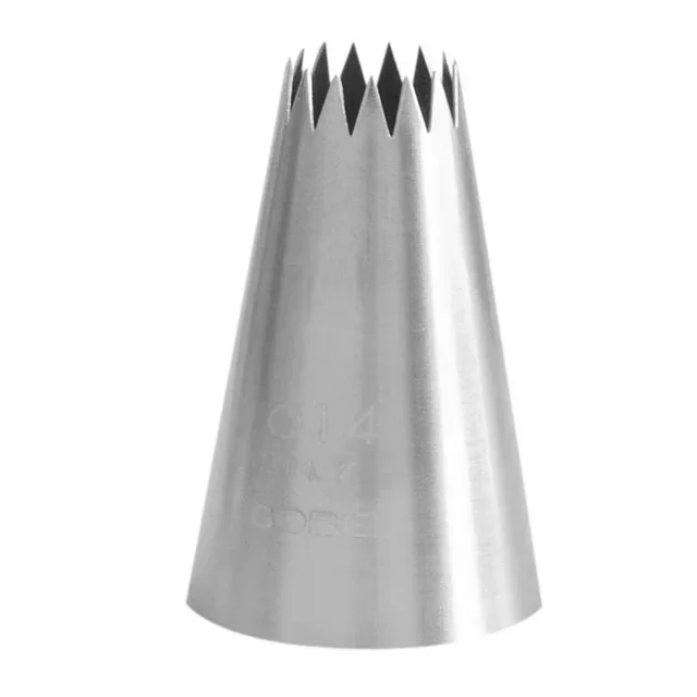 Douille Pâtissière Inox 15 Dents - Diamètre 14 mm pour Petits Fours