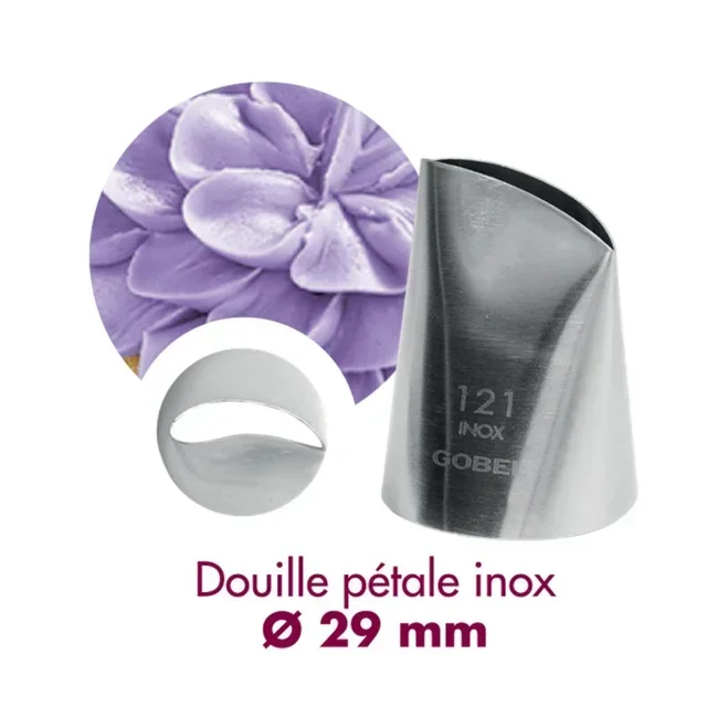 Cornetto Fiore Acciaio Inox - Diametro 21 mm