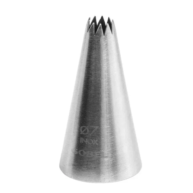 Bico de Confeitaria Inox 10 Dentes - Diâmetro 7 mm para Petits Fours