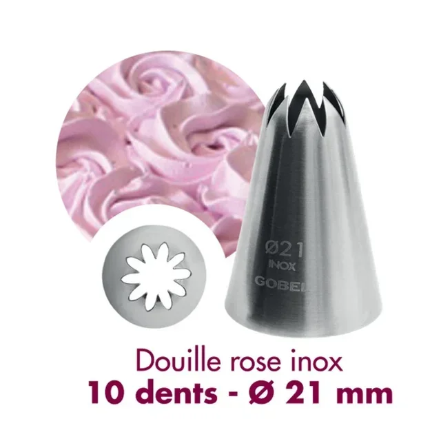 Soquete Estrela Aço Inoxidável 10 Dentes Ø21mm - Acabamento Rosa