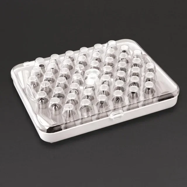 Stainless Steel Pastry Tips Assorted - 52 Piece Set