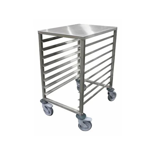 Échelle Basse 600x400 mm Roulettes Polyamide 8 Niveaux