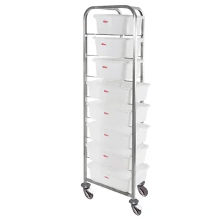 Estante de Almacenamiento en Acero Inoxidable para Divisora de Masa - 8 Niveles de Almacenamiento