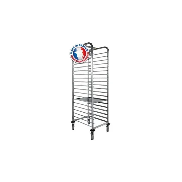 Bakery Trolley 400x600 on Wheels - Polyamide Frame 15 Levels