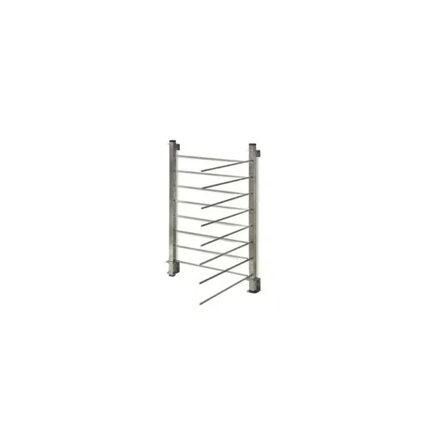 8-Step Wall-Mounted Folding Ladder - Foldable Vertical Storage